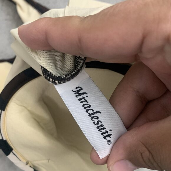 Miraclesuit Tankini Women's Sz 10 Brown Floral Myrra Underwire Bra Swim Suit Top - Picture 2 of 8